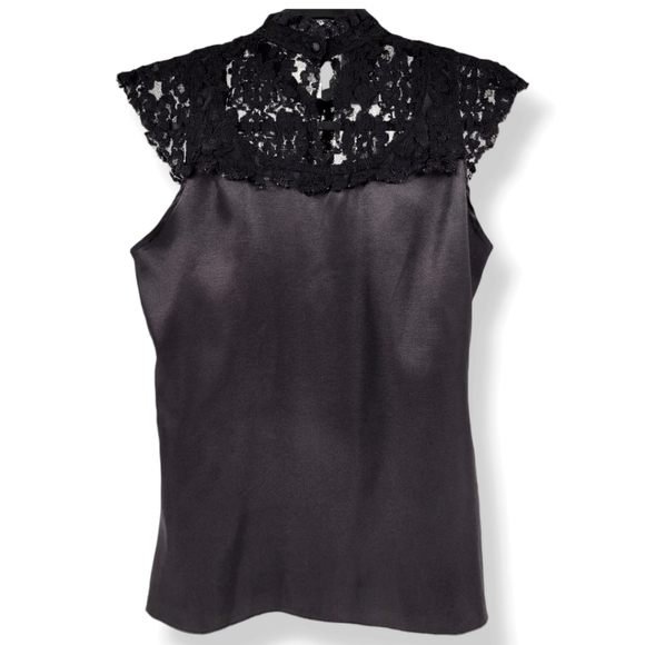 RARE VINTAGE Y2K MORBID Gothic Lace Blouse Black - Picture 7 of 14